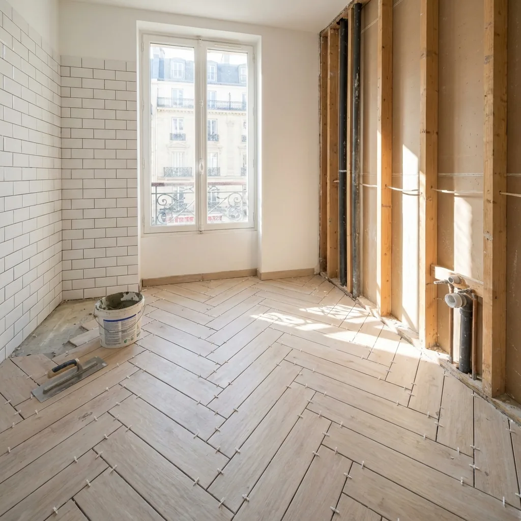 Pose de carrelage et revêtement de sol — rénovation intérieure