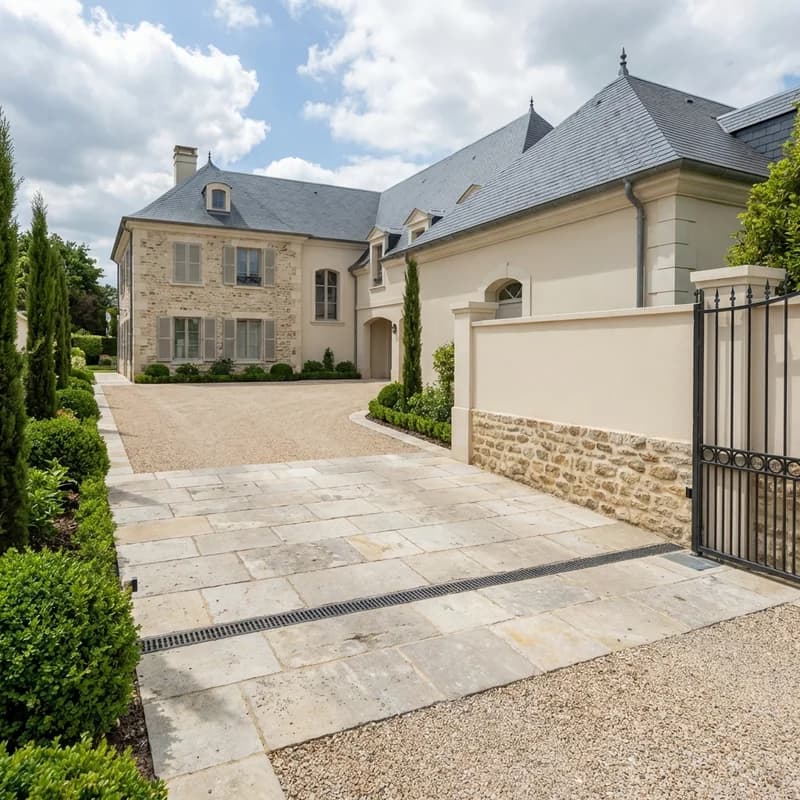 Création d'allées et cheminements — pavés, dallage et enrobé