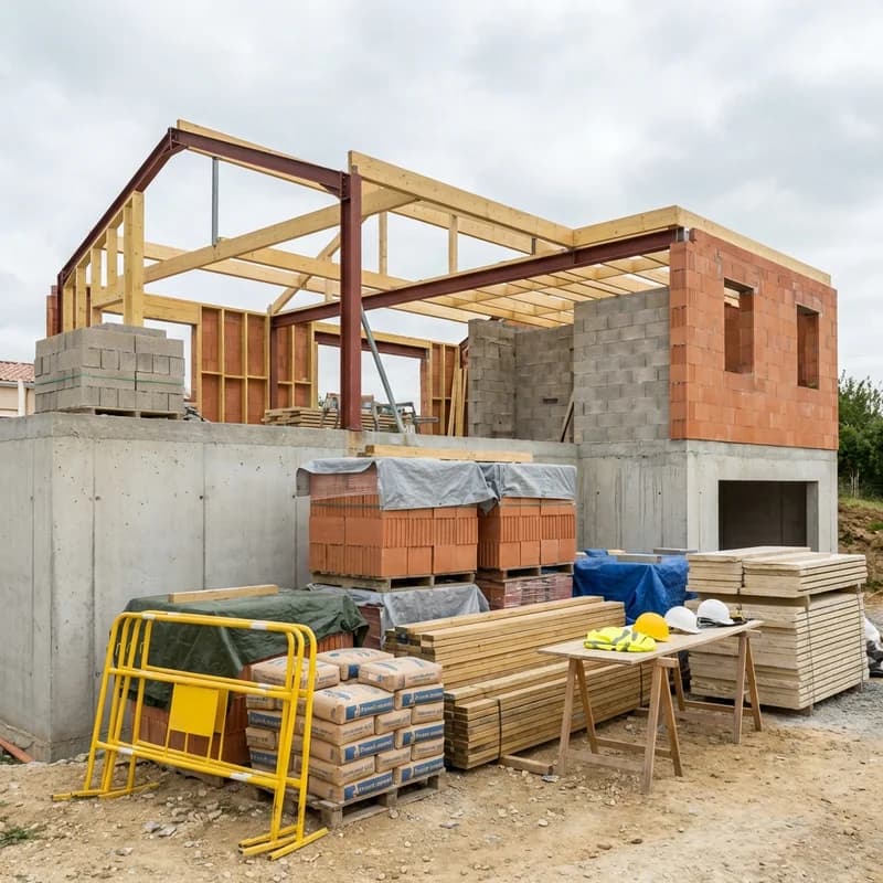 Construction neuve de maison individuelle — gros œuvre et fondations