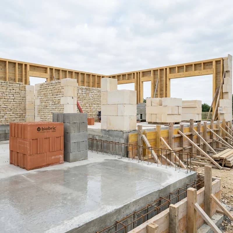 Dalle béton et fondation — base solide pour construction neuve