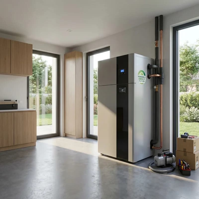 Installation de pompe à chaleur — chauffage économique et écologique
