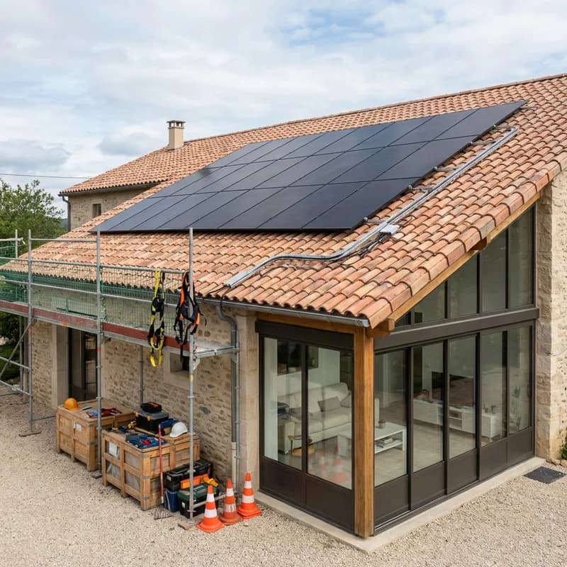 Panneaux solaires photovoltaïques — énergie renouvelable