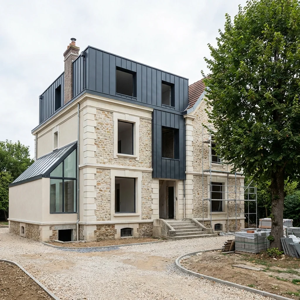 Surélévation d'une maison au Chesnay-Rocquencourt