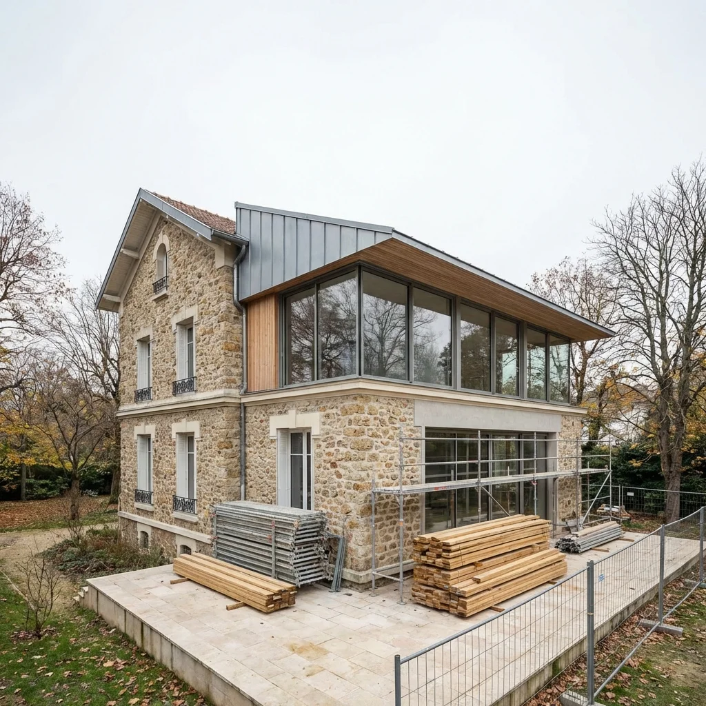 Surélévation d'une villa au Vésinet